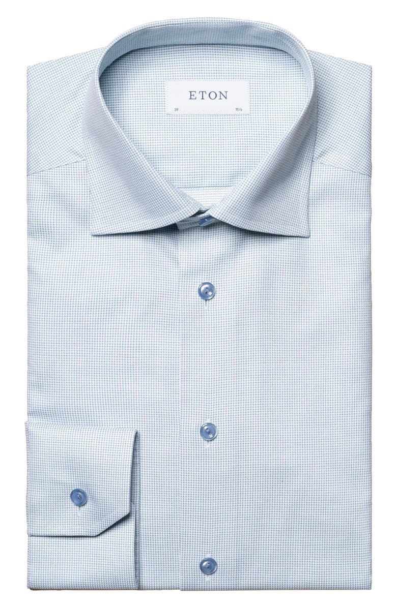 Eton Slim Fit Cotton Dobby Twill Dress Shirt, Alternate, color,