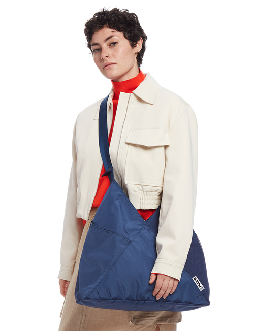 Baboon To The Moon Triangle Tote 18l In Navy