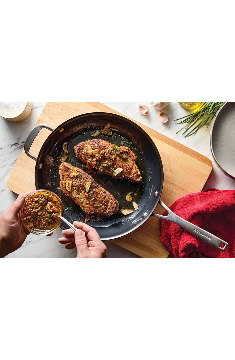 KITCHENAID 10-Inch Carbon Steel Skillet, Alternate, color, Gray