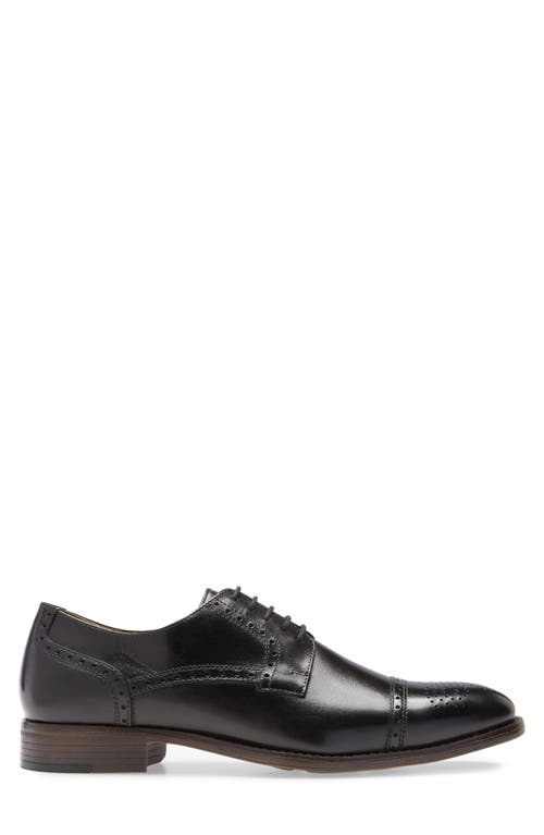 Johnston & Murphy Lewis Cap Toe Derby In Black