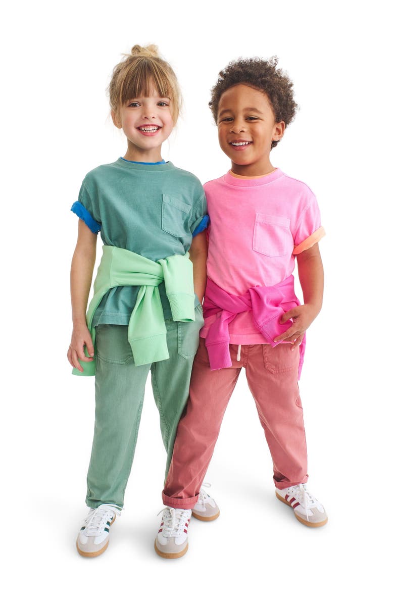 Primary Kids Garment Dyed Stretch Chino Pocket Pant, Alternate, color, Garment Dye Cactus