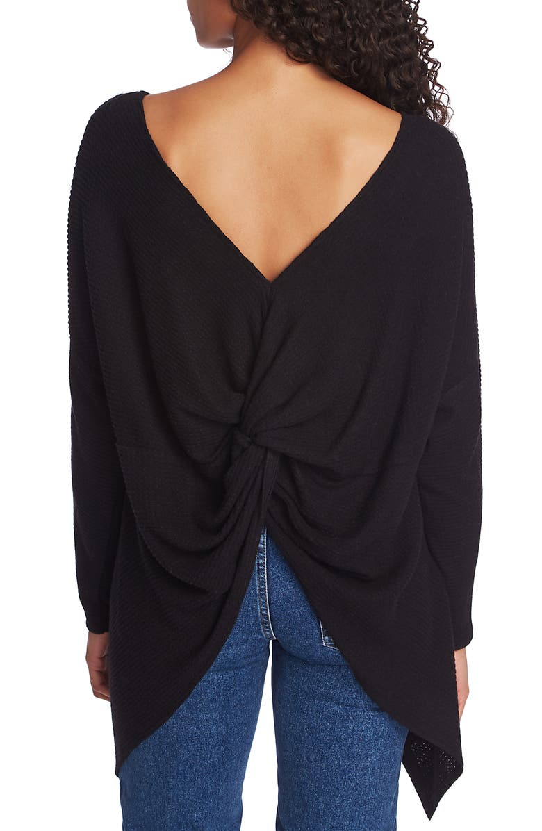 1.STATE Knot Back Waffle Knit Top, Alternate, color,