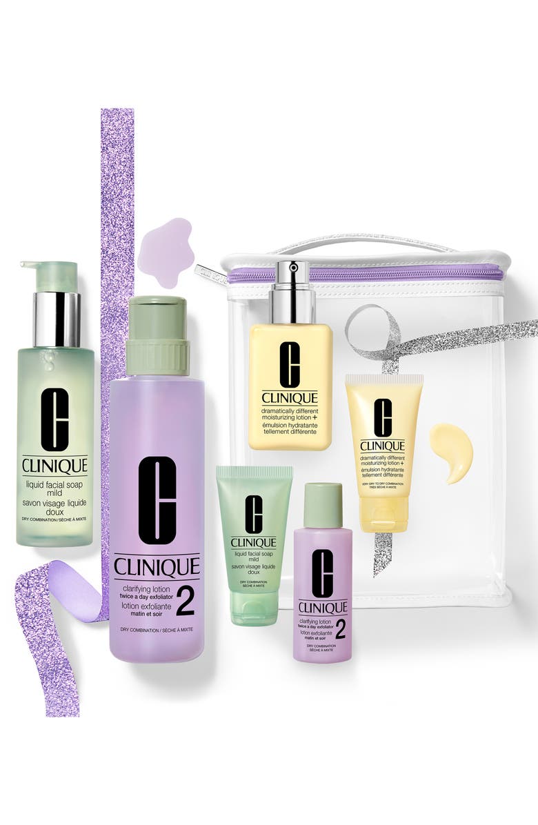 Clinique Great Skin Anywhere 3-Step Skin Care Set for Dry Skin, Alternate, color,