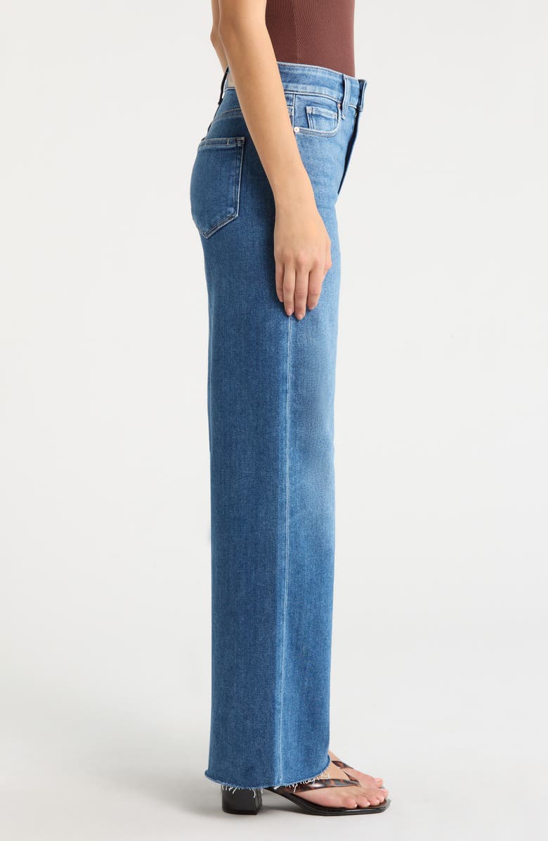 PAIGE Anessa Raw Hem Wide Leg Jeans, Alternate, color, Monaco Mist