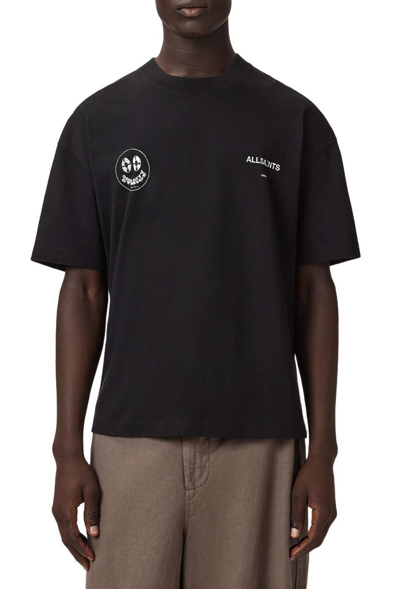 Spinner Graphic T-Shirt, Main, color, WASHED BLACK