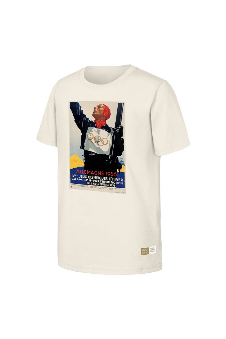 Men's  Natural 1936 Garmisch-Partenkirchen Games Olympic Heritage T-Shirt, Alternate, color, Natural