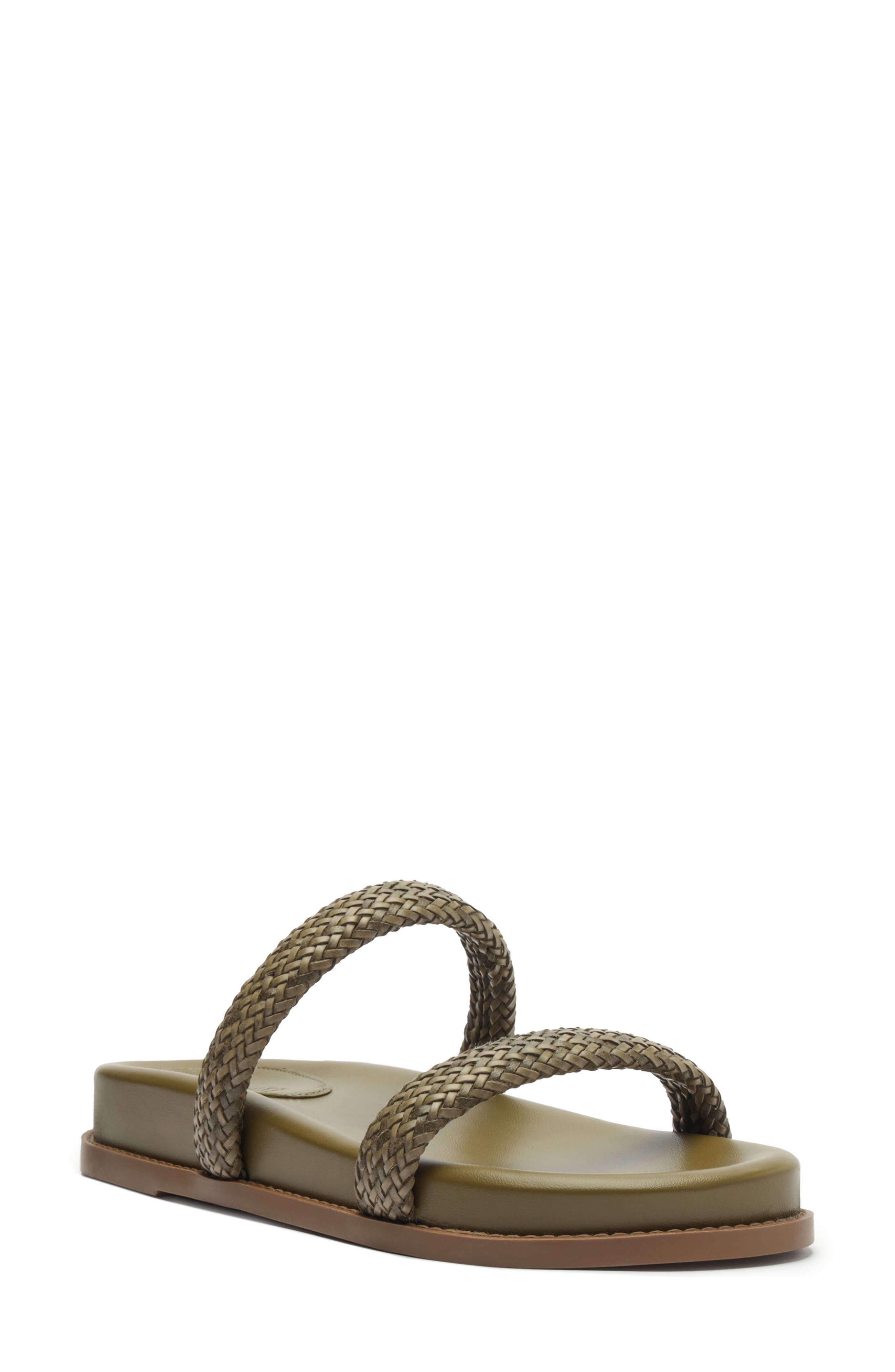 Ruby Sporty Slide Sandal, Main, color, MATCHA