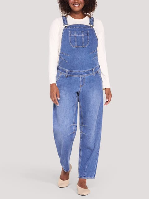 Barrel Leg Denim Overall