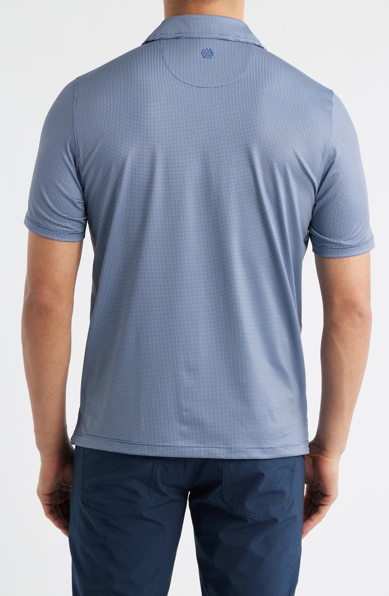 Johnston & Murphy XC+<sup>™</sup> Ace Micropattern Performance Golf Polo, Alternate, color, Navy/ White Gingham