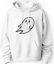 Dalix Giant Ghost Fleece Hoodie