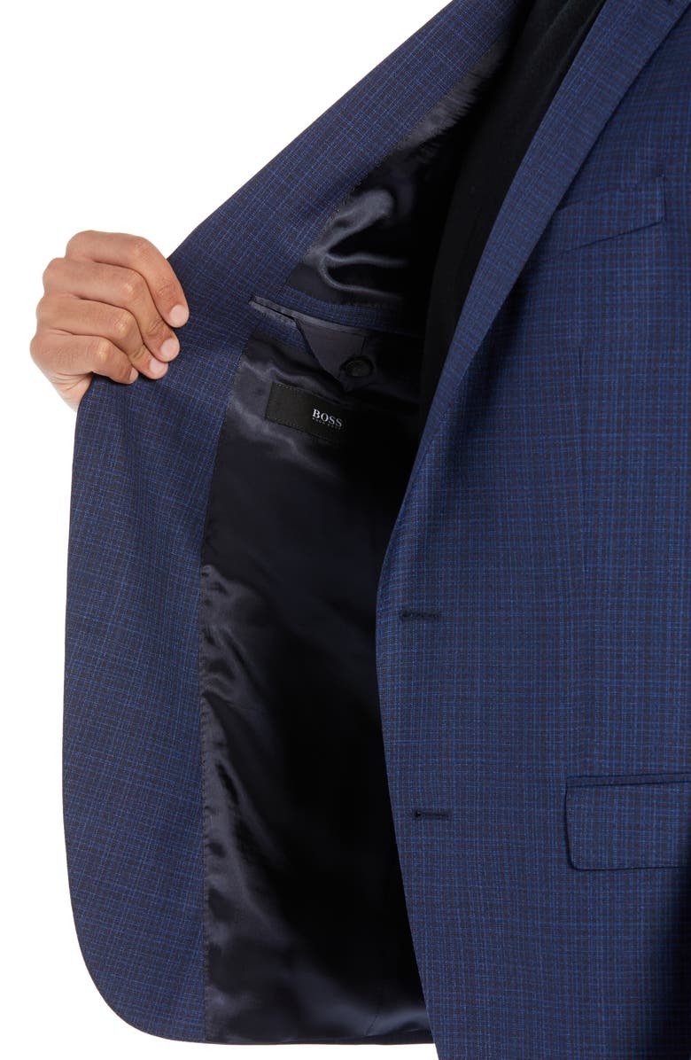 BOSS Novan/Ben Slim Fit Check Wool Suit, Alternate, color, 