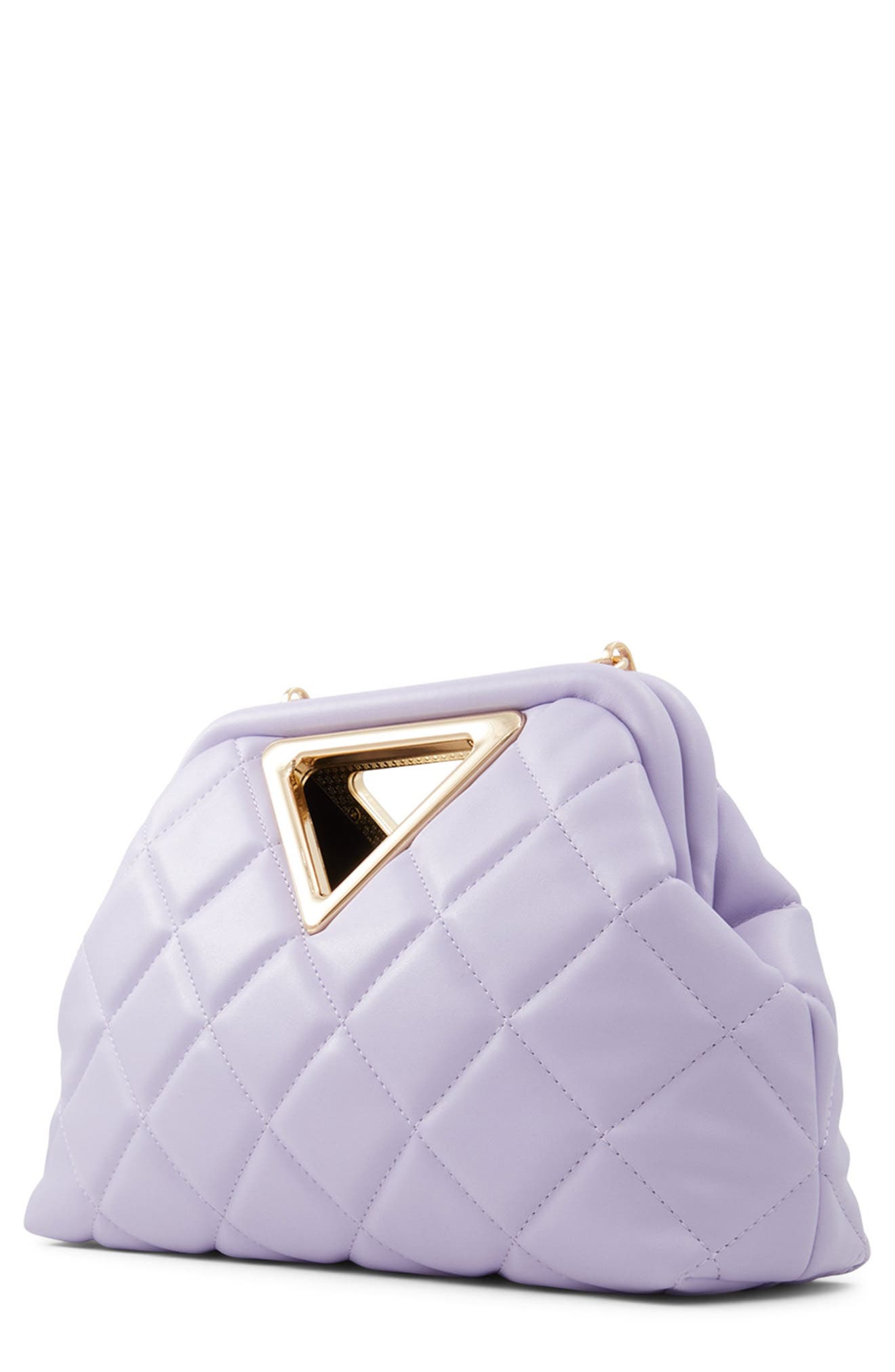 ALDO Triada Faux Leather Clutch, Alternate, color, Lilac