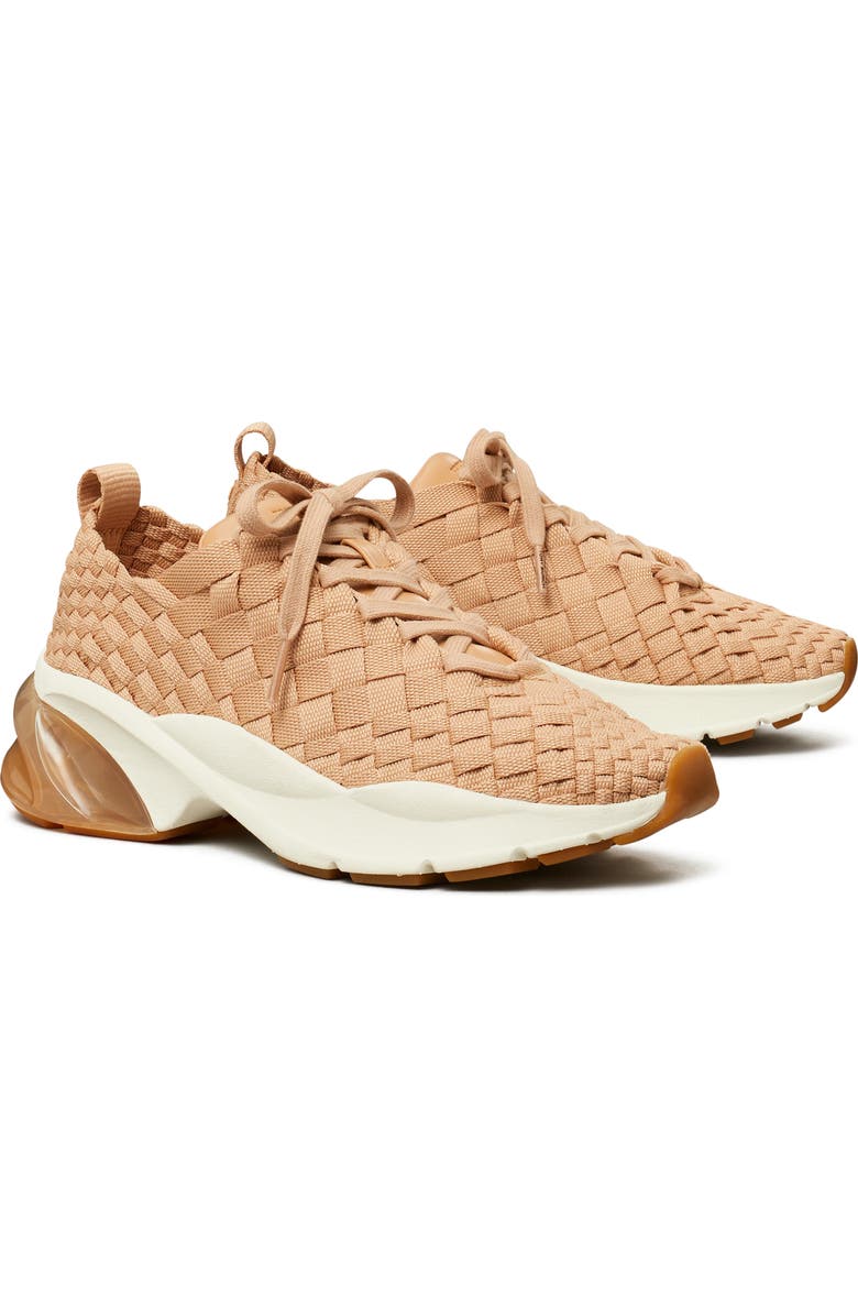 Tory Burch Good Luck Woven Sneaker, Main, color, Vintage Blush