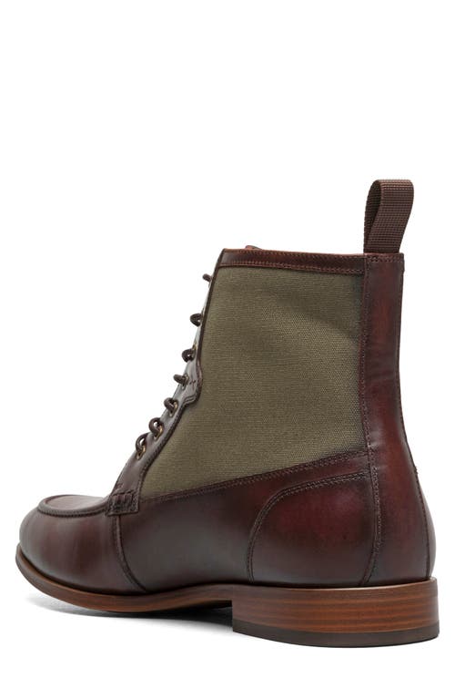 Stacy Adams Brumley Moc Toe Lace Up Boot In Burgundy