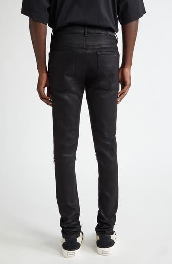 AMIRI WAX MX1 Leather Patched Distressed Jeans | Nordstrom AMIRI WAX MX1 Leather Patched Distressed Jeans | Nordstrom