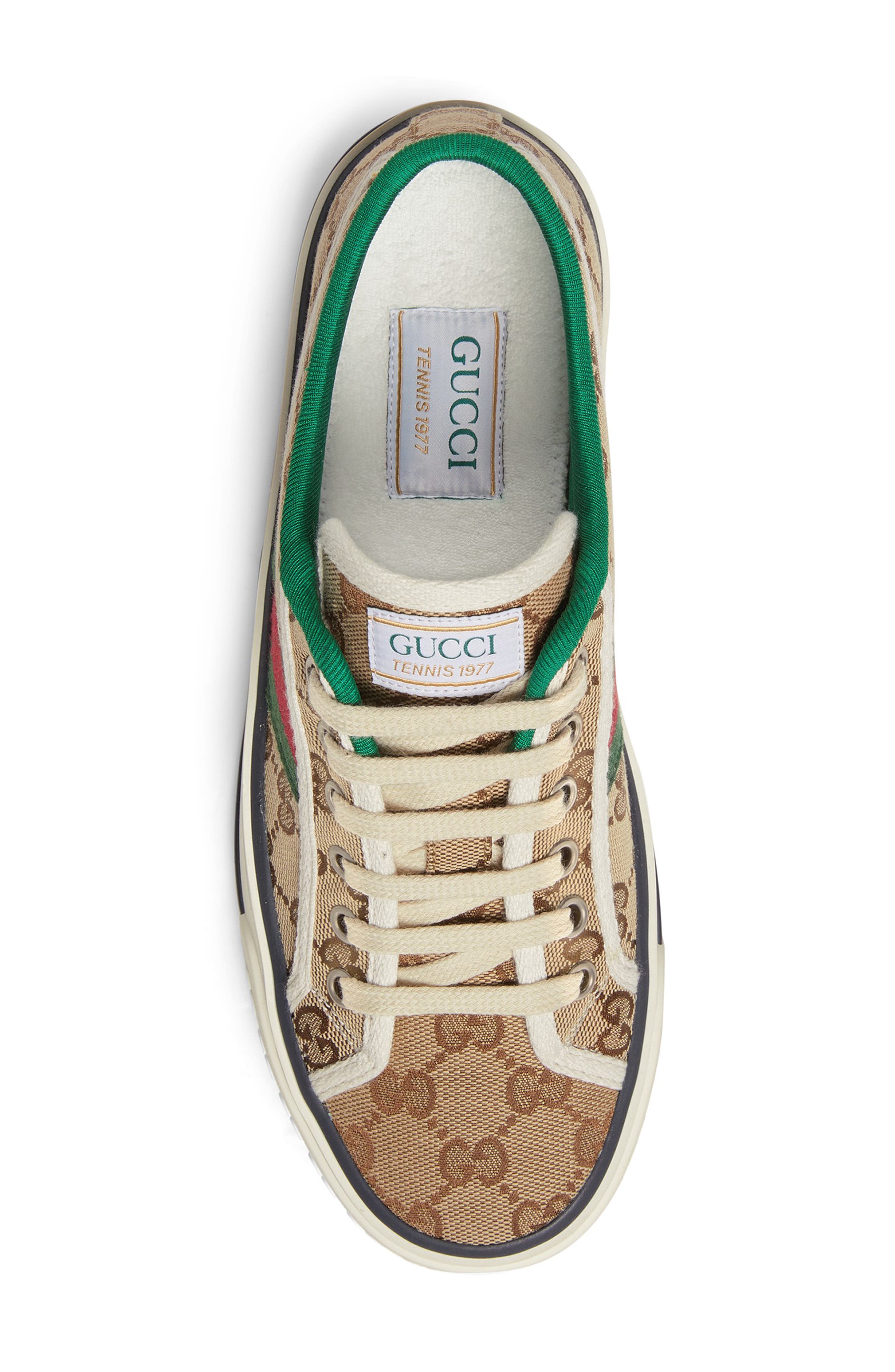 Gucci Tennis 1977 Platform Sneaker, Alternate, color, Beige