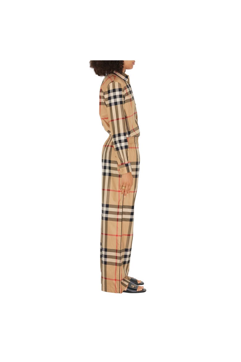 Check Cotton Trousers, Alternate, color, Archive beige