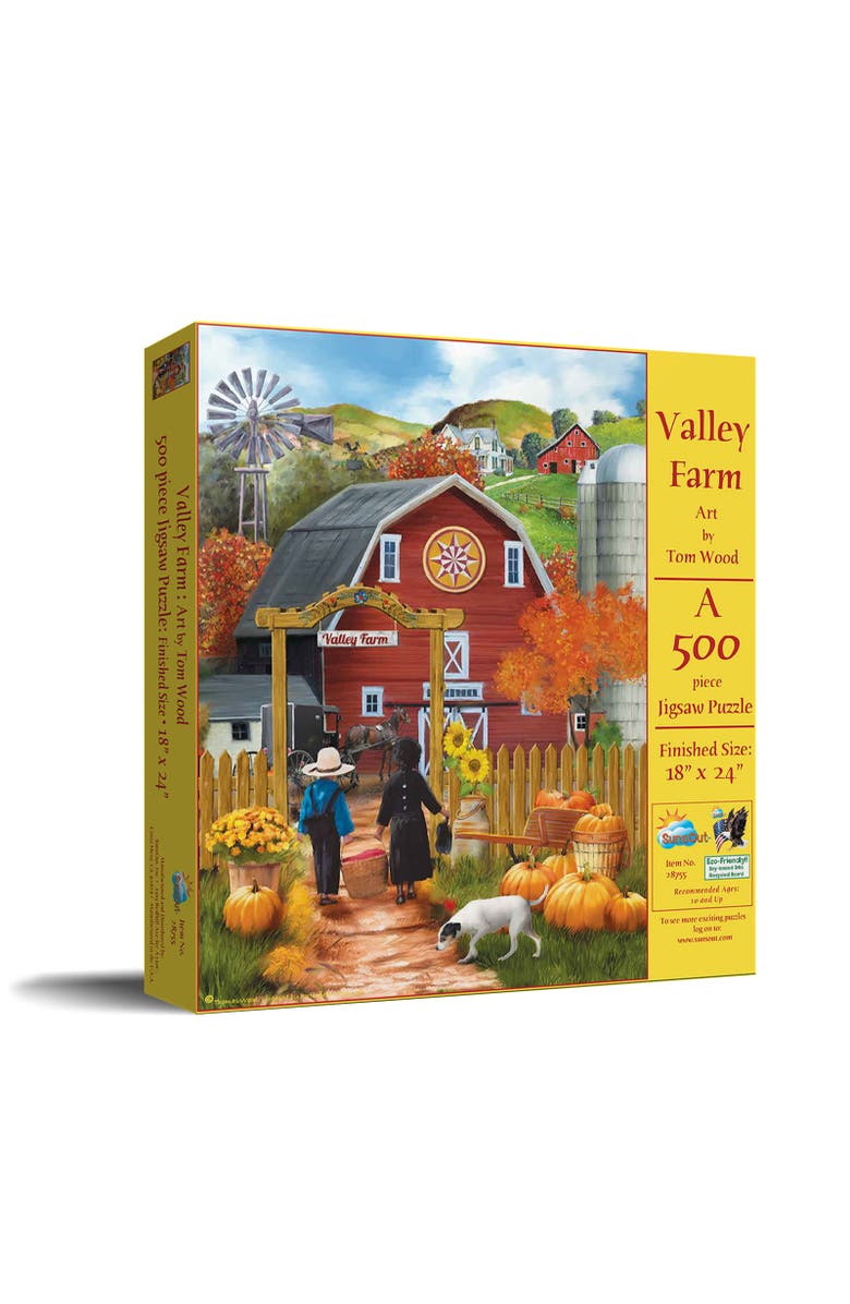 Sunsout Valley Farm 500 piece Jigsaw Puzzle for Adults, Main, color, Multicolor