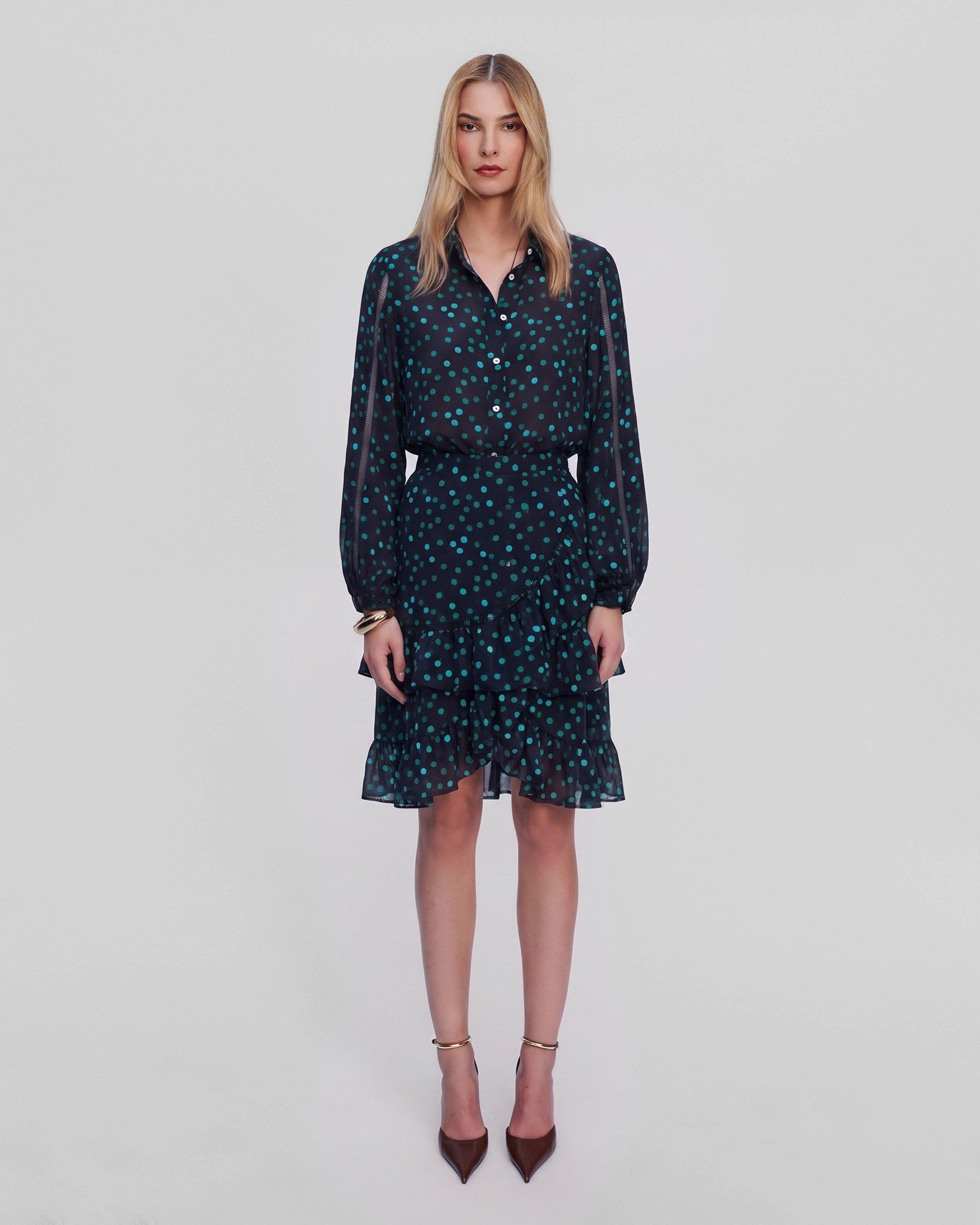 selected Teal Polka Dot
