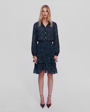 THEO The Label Nike Ruffle Bouffant Sleeve Blouse