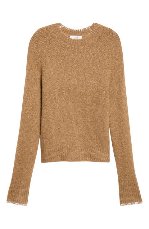 Brushed Boucle Crewneck Sweater