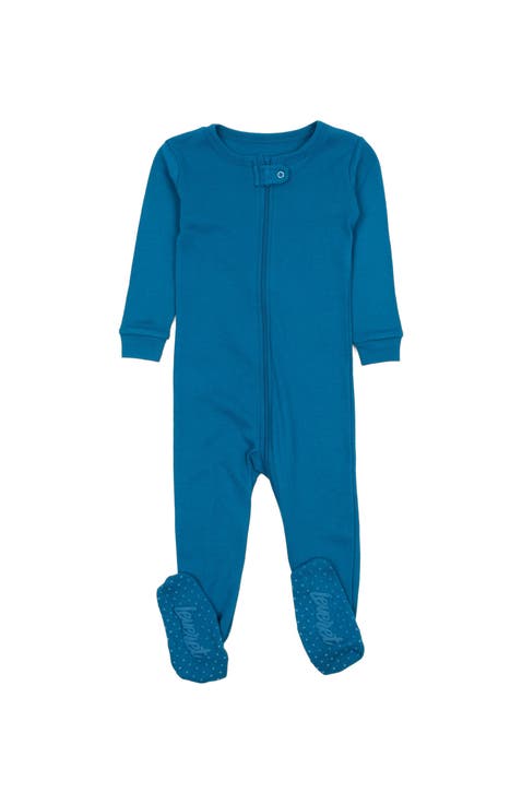 Kids Footed Solid Cotton Matching Family Pajamas (Toddler, Little Kid & Big Kid)
