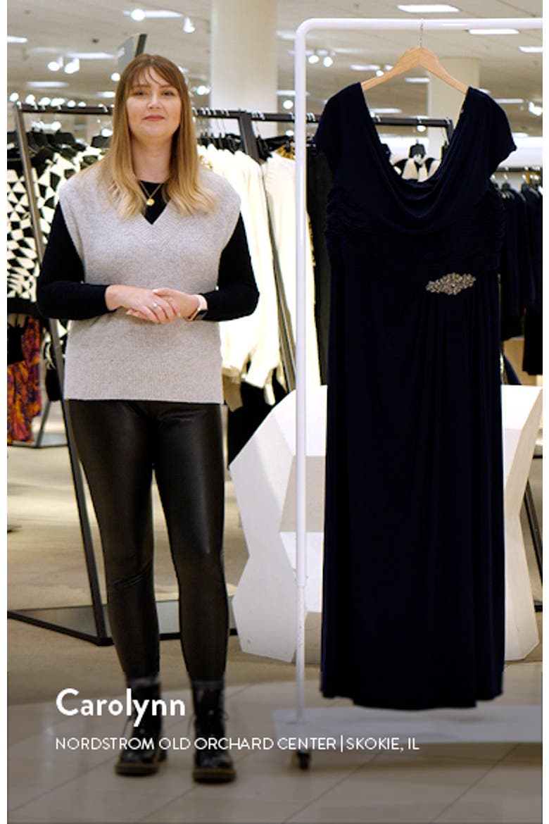 Cowl Neck Beaded Waist Gown video