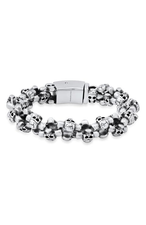 Stainless Steel Skull Chain Bracelet