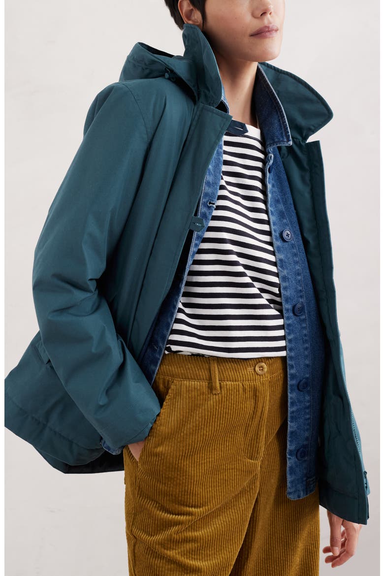 Forecastle Waterproof Hooded Jacket, Main, color, SEA STORM BLUE