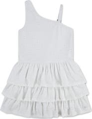 abercrombie kids Kids' Active Eyelet One Shoulder Minidress with Built-In Shorts