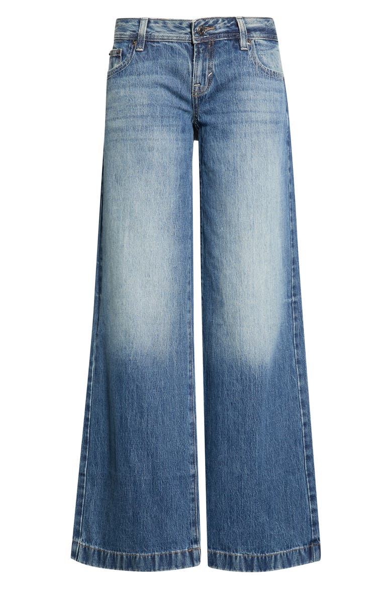 Kaia Ultimate Low Rise Wide Leg Jeans, Alternate, color, MEDIUM INDIGO