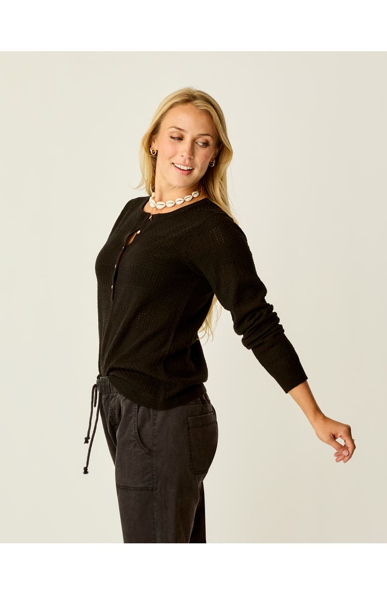 Cave Designs Amara Pointelle Sweater, Alternate, color, Black