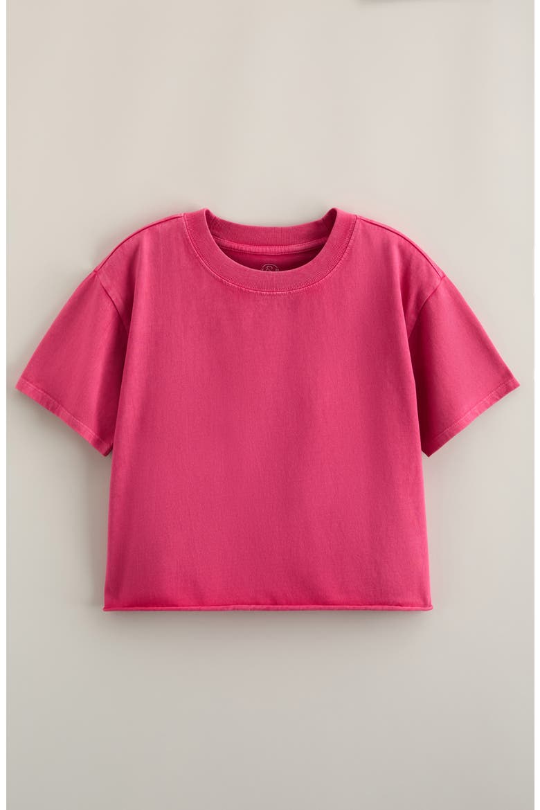 Kids' Crop Cotton T-Shirt, Main, color, PINK LILAC