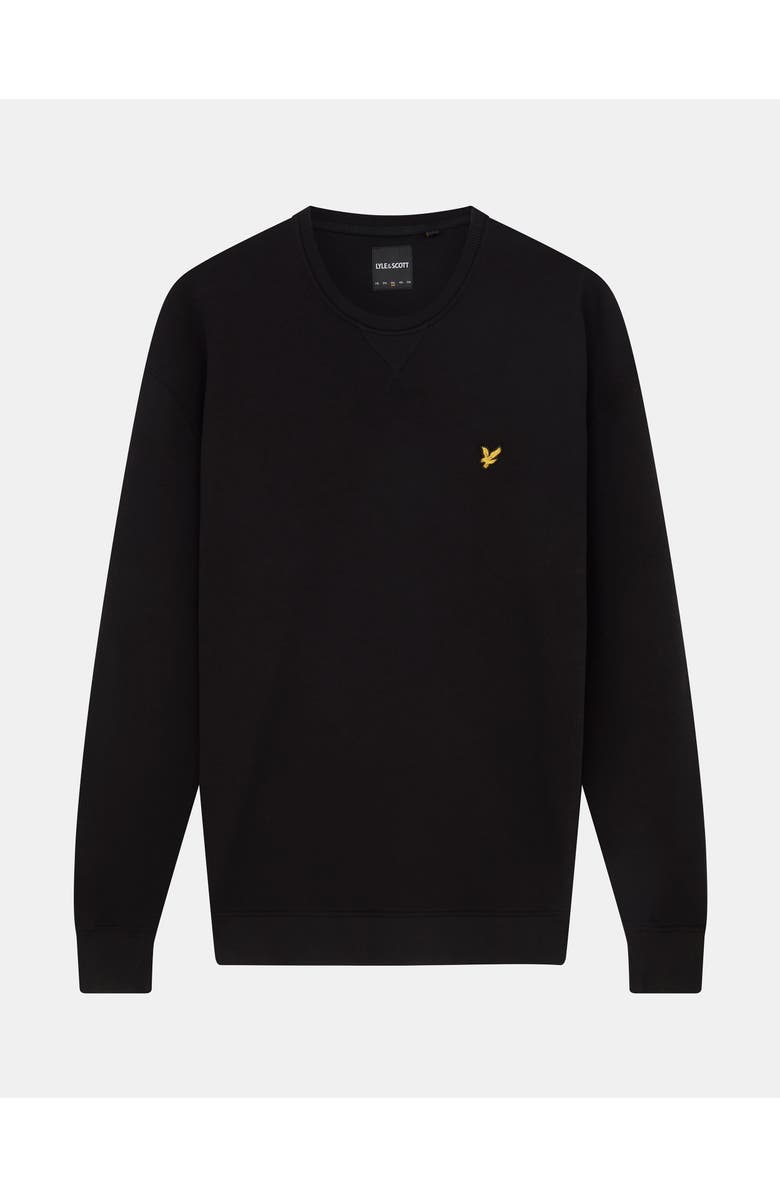 Lyle & Scott Crew Neck Sweater, Alternate, color, Jet Black