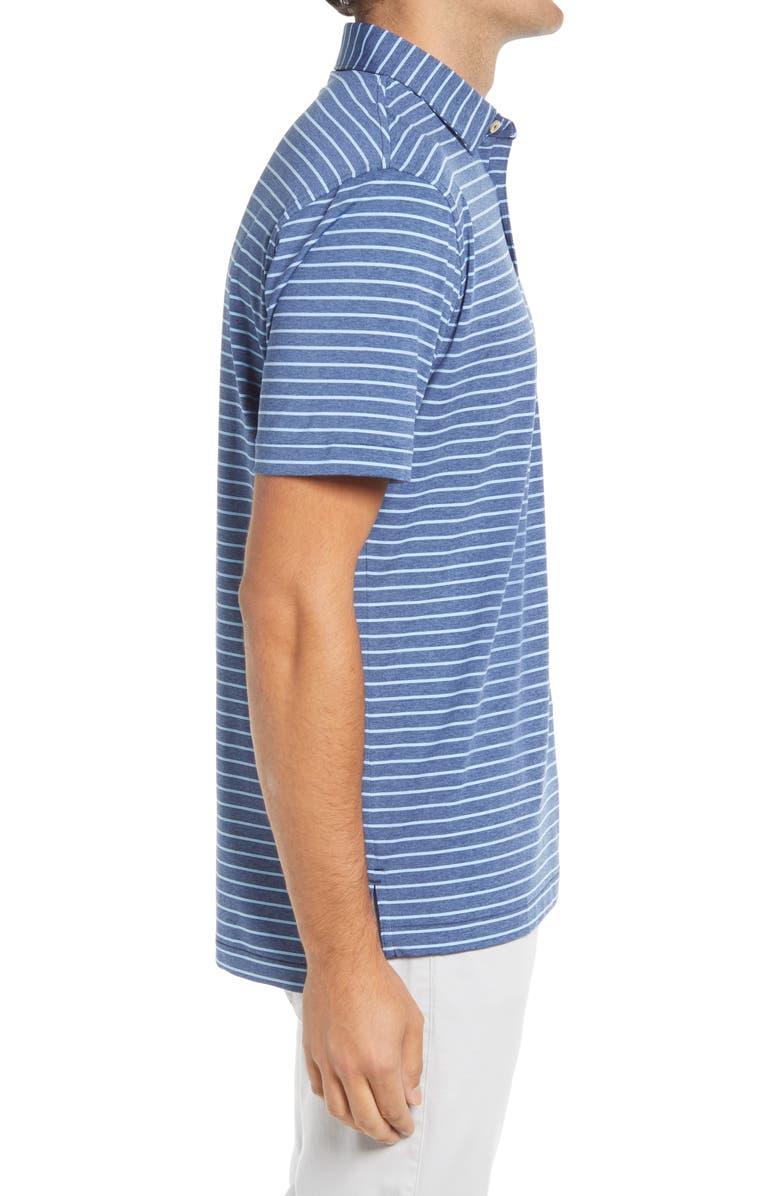 Peter Millar News Stripe Short Sleeve Performance Golf Polo, Alternate, color,