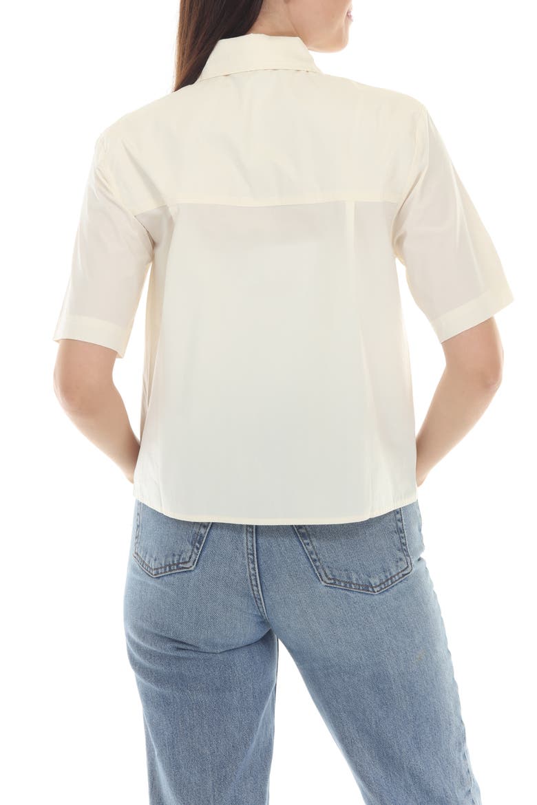 Embroidered Floral Button-Up Shirt, Alternate, color, BEIGE