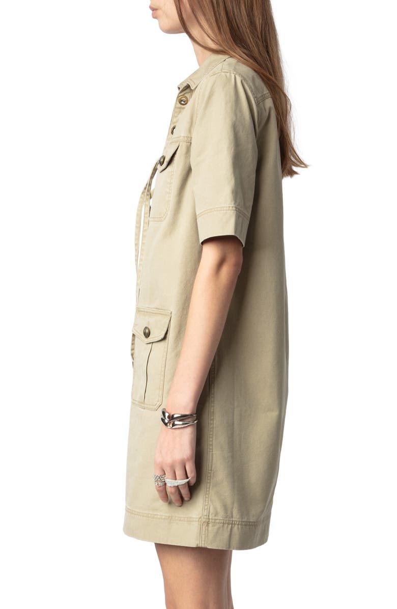 Zadig & Voltaire Record Cotton Shift Dress, Alternate, color, 