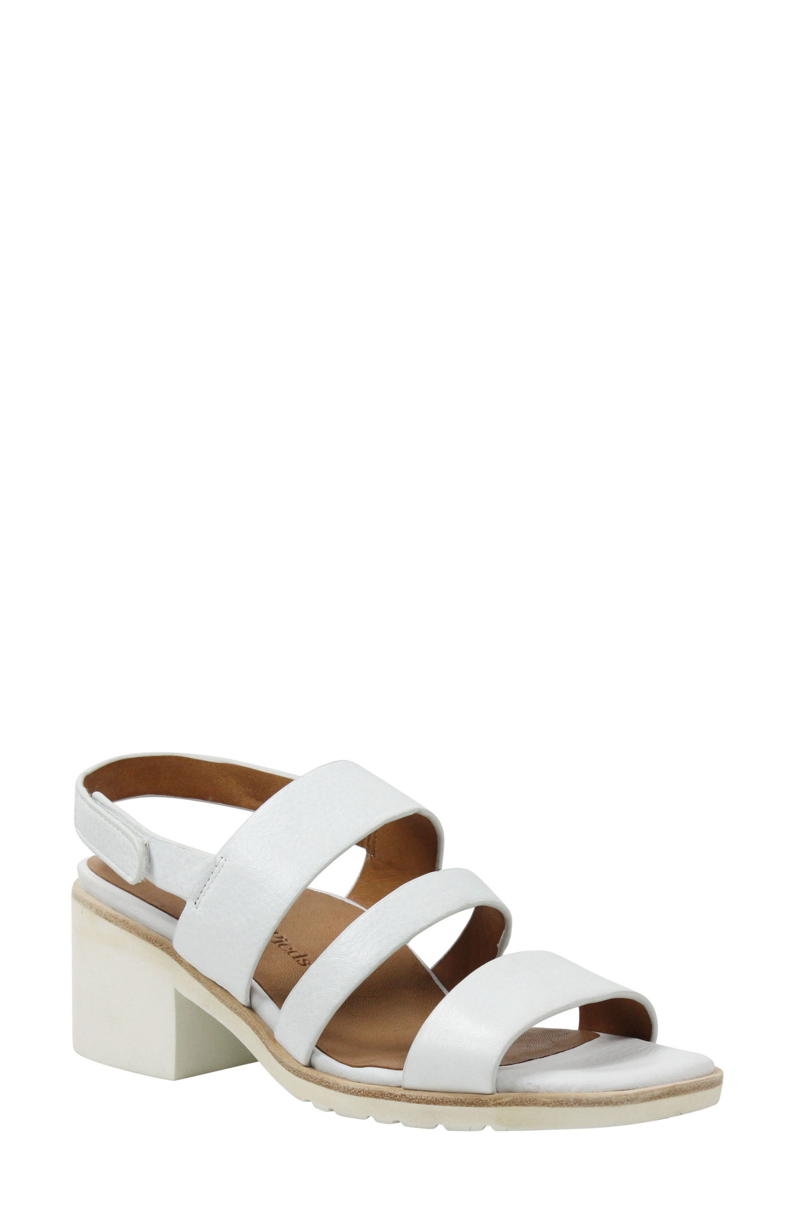 Quennell Sandal, Main, color, WHITE LEATHER
