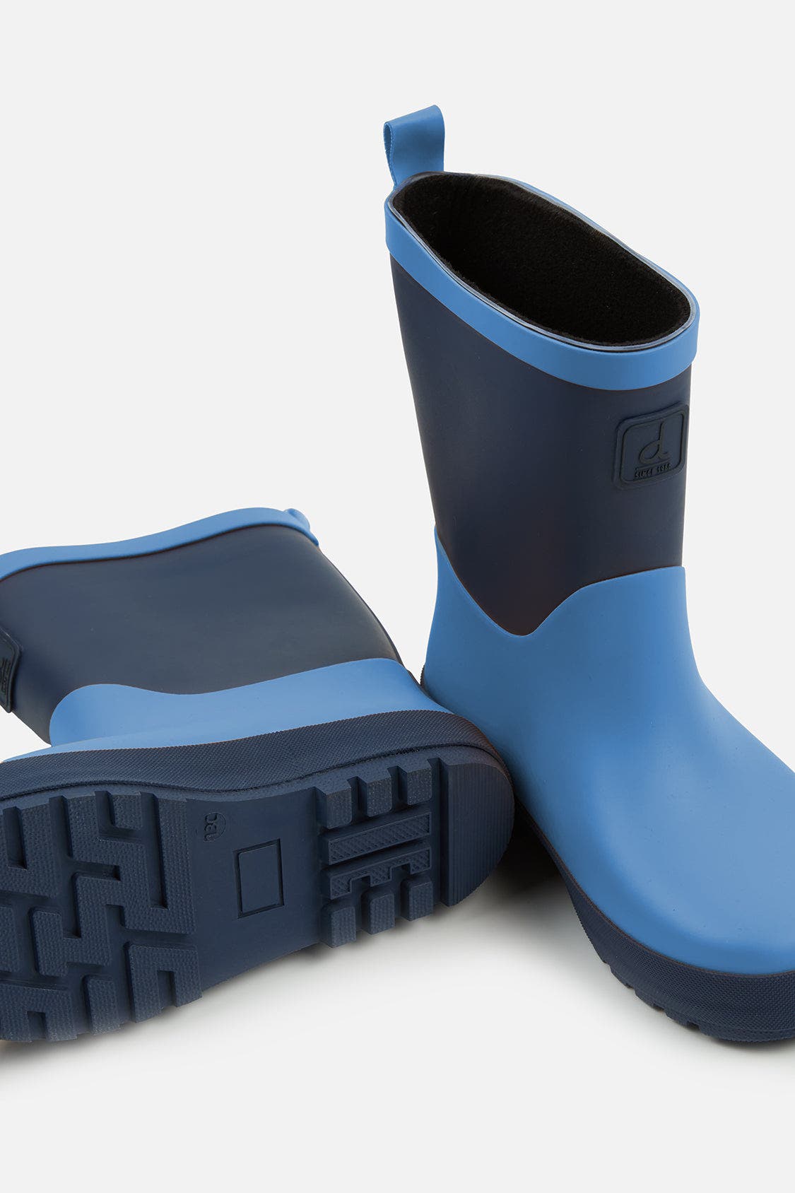Rain Two-Tone Treaded Sole Pull-On Boots, Alternate, color, Blue