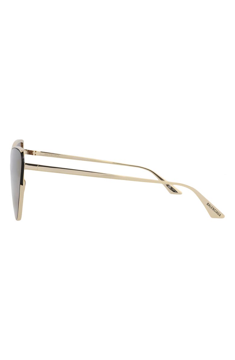 Balenciaga 99mm Cat Eye Sunglasses, Alternate, color, Gold Gold Brown