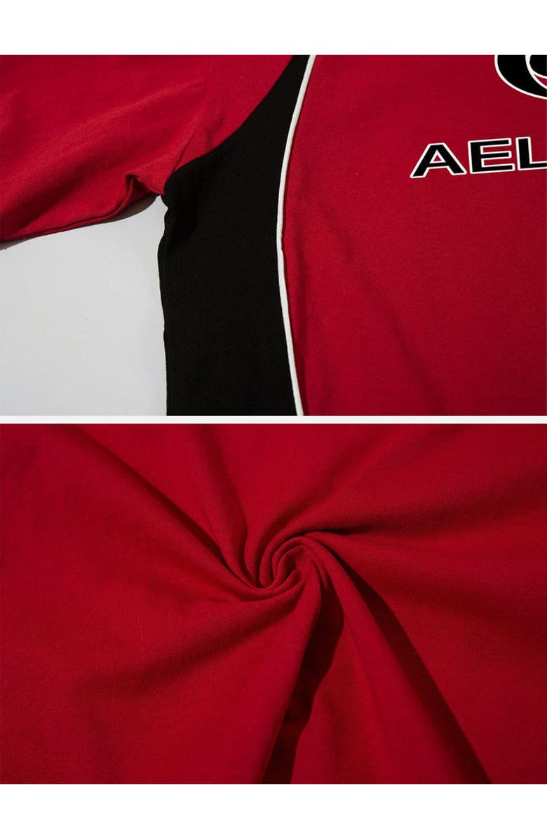 AELFRIC EDEN Color Block Speedway Tee, Alternate, color, Red