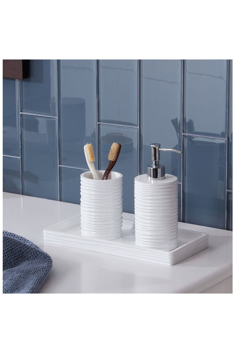 By the Sea 3-Piece Bathroom Accessories Set, Alternate, color, WHITE