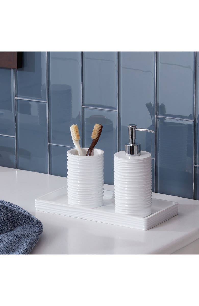 ROSELLI TRADING COMPANY By the Sea 3-Piece Bathroom Accessories Set, Alternate, color, White