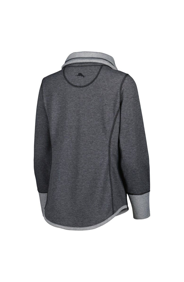 Tommy Bahama Women's Tommy Bahama Heathered Black Pittsburgh Steelers Sport Sun Fade Full-Zip Sweatshirt, Alternate, color, 