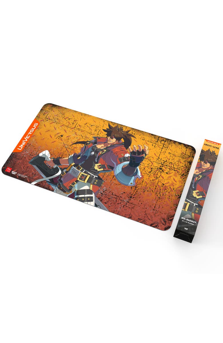 UniVersus GUILTY GEAR, STRIVE, Playmat Sol Badguy, 24x14 Inch Neoprene Mat, Alternate, color, Multicolored