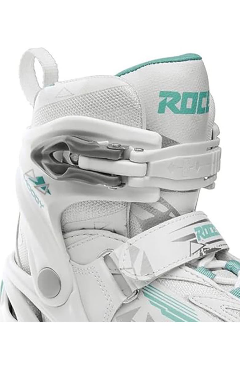 Roces Moody 3.0 Adjustable Girls Ice Skates, Alternate, color, White/Aqua