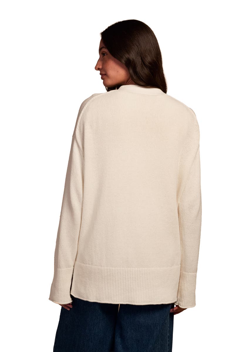 Celtic & Co. Drop Shoulder Slouch Cardigan, Alternate, color, Ecru