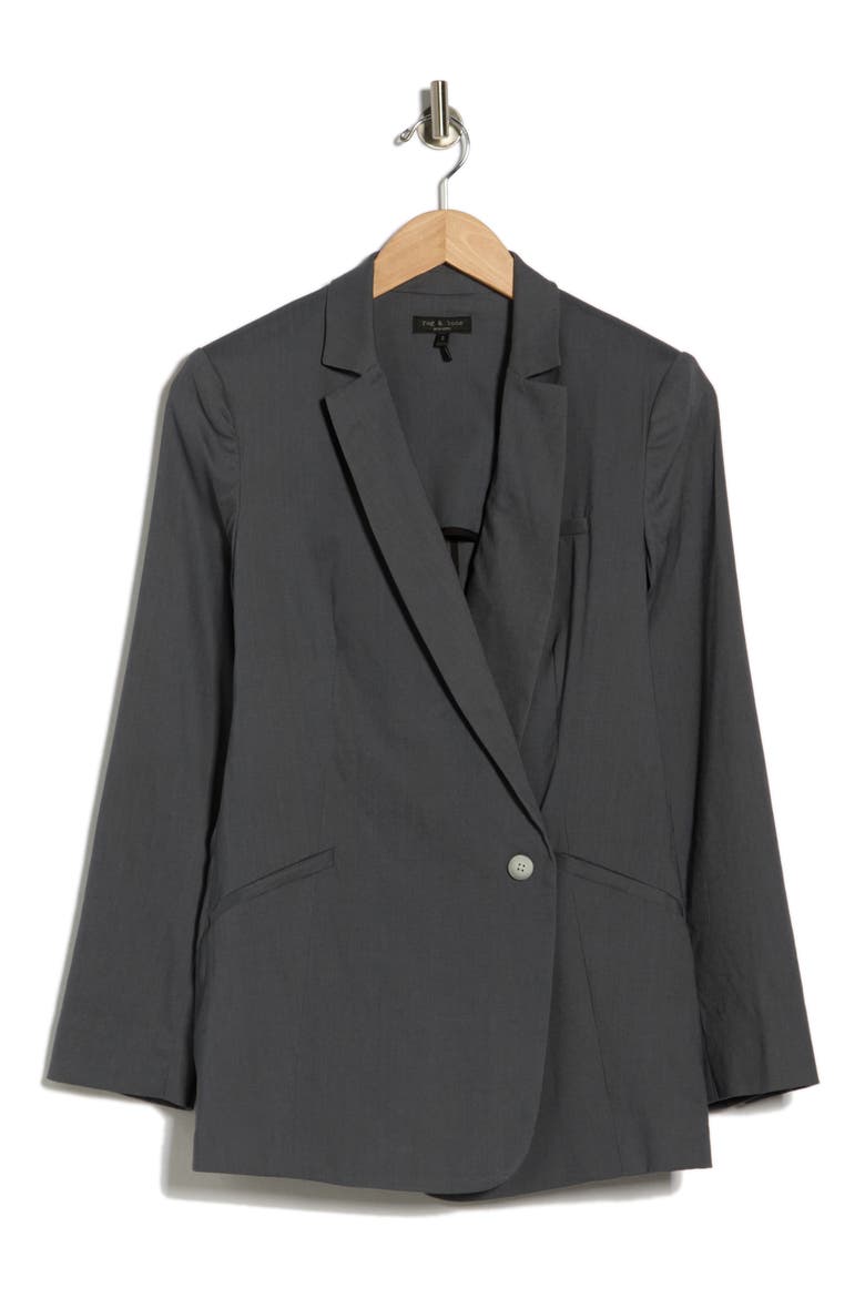 Double-Breasted Linen Blazer, Alternate, color, FUT GREY