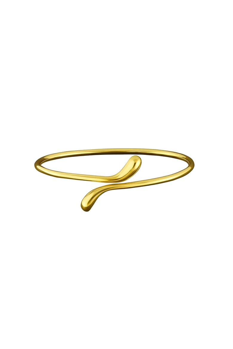 Isabella Gold Plated Teardrop Open Wrap Bangle Bracelet, Alternate, color, Gold