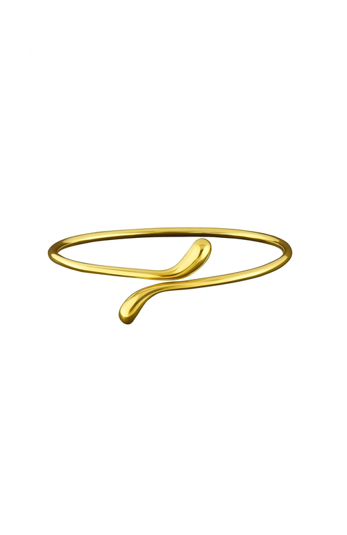 Hollywood Sensation Isabella Gold Plated Teardrop Open Wrap Bangle Bracelet In Gold